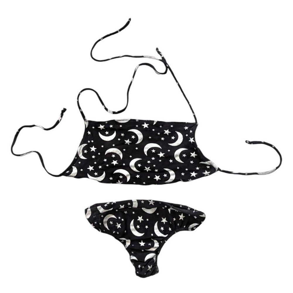 Witchy rave OOAK skirt set four piece stars and moon Size Small - Picture 2 of 6